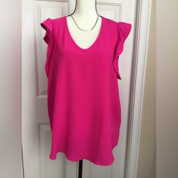 Cotton Bleu crinkle fabric blouse - Picture 1 of 3